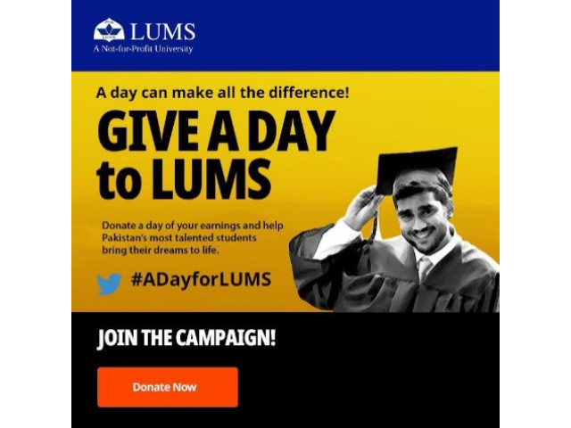 Give a day to LUMS