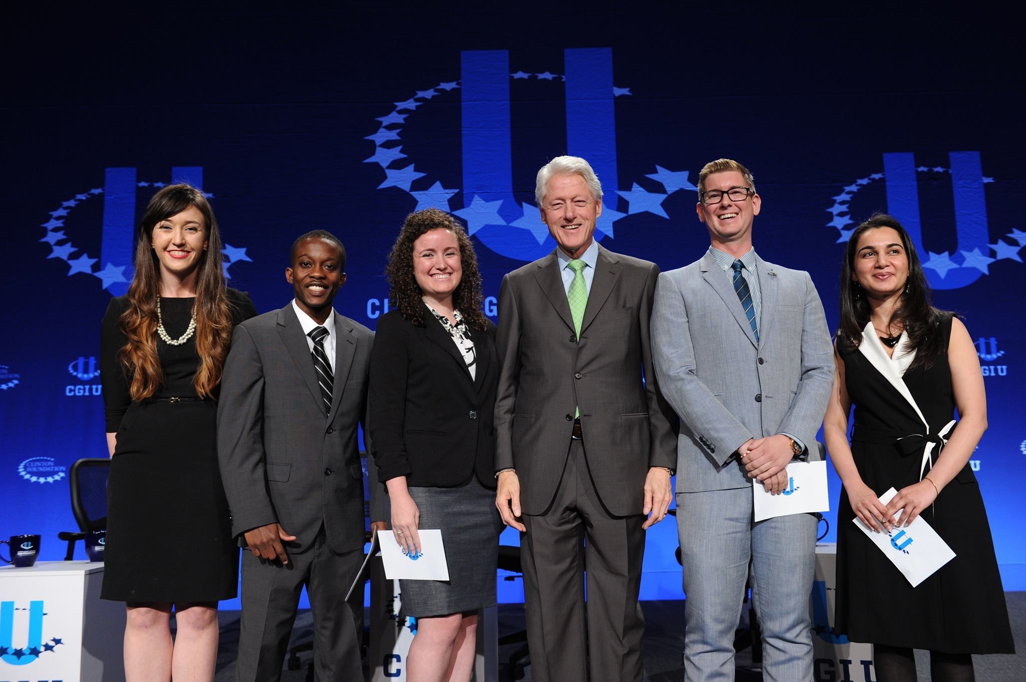 Mariam with President Clinton at the 8th annual CGI ​​​​​​U meeting from March 6-8, 2015 at the University of Miami, Coral Gables, Florida