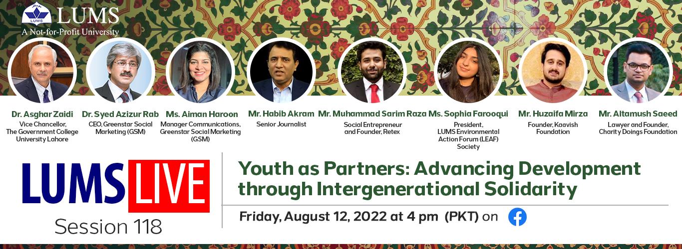 LUMS Live Session 118: Youth as Partners: Advancing Development through Intergenerational Solidarity 