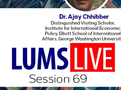 LUMS Live logo on white background with Session 69 written underneath
