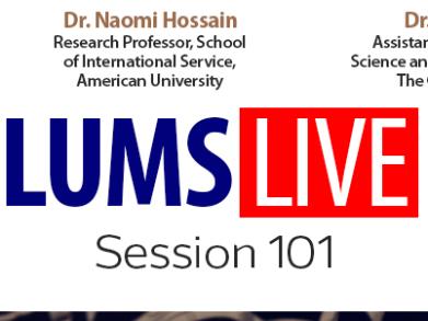 LUMS Live logo on white background with Session 101 written underneath