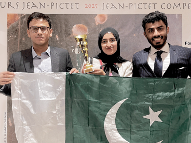 LUMS Students Make History as the First Pakistani Team to Win the Jean-Pictet International Humanitarian Law Competition!